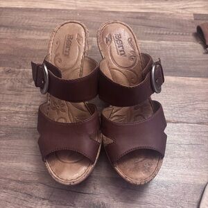 Born Women's Leather Brown Mules